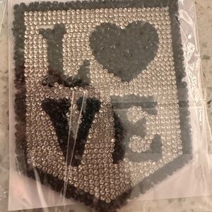 Crystal Embellished Love Patch